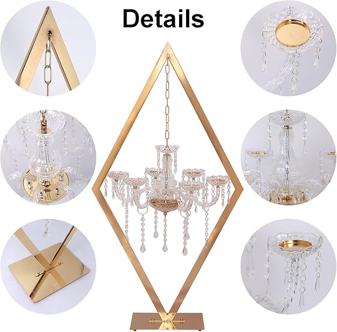 4PCS Elegant Metal Diamond Candle Holder - Image 7