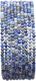 Faceted Natural Lapis Lazuli Stone Round Loose Semi Gemstone Beads by Beadia