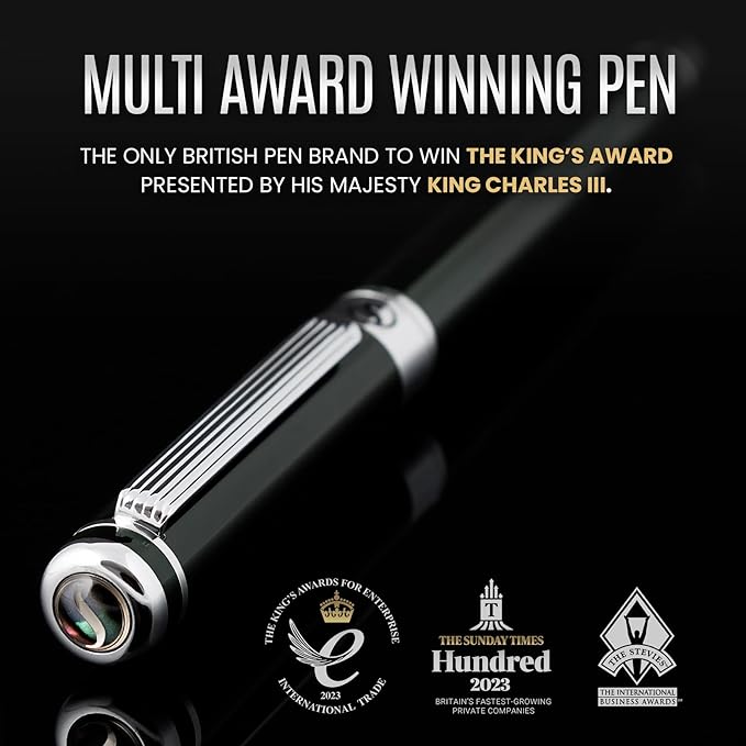 Scriveiner Black Green Fountain Pen - Image 2