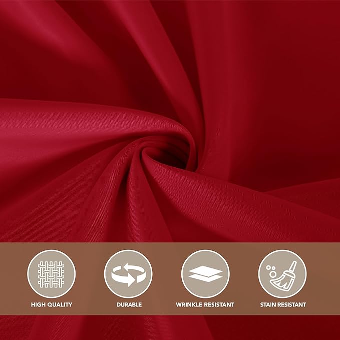 sancua Christmas Red Square Tablecloths 85x85 Inch - Image 7
