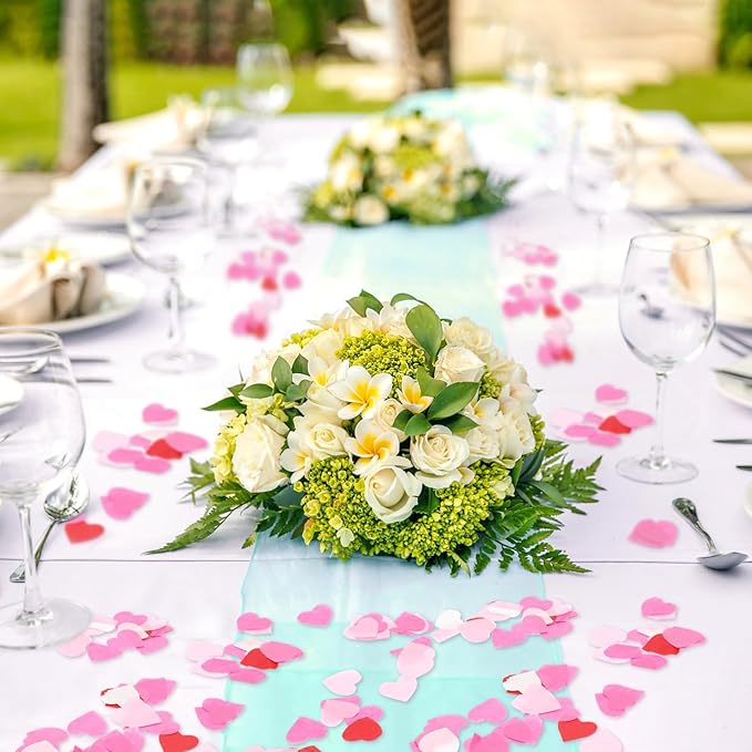 5000Pcs Heart Paper Confetti, Large Table Confetti Hearts Shaped - Image 6