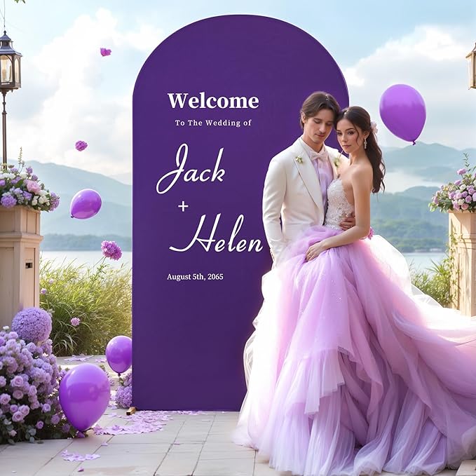 6FT Purple Arch Backdrop Cover - Image 2