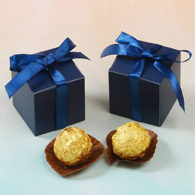 COTOPHER 100pcs Wedding Favor Boxes, Paper Gift Boxes 3x3x3 Inches Small Gift - Image 5