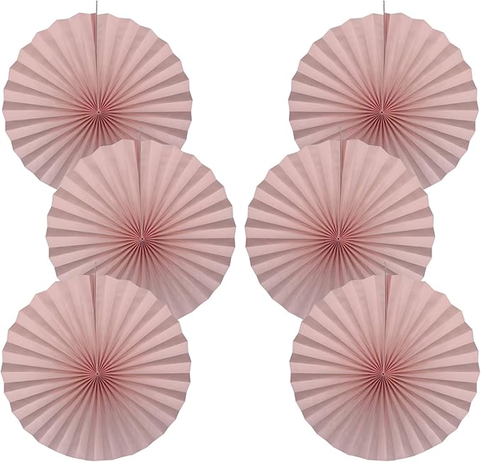 Pink Birthday Decorations, DIY Pink Paper Fans Hanging Decoration, Party by BARTHEW