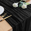 Asee'm Cheesecloth Table Runner 120 Inches Long Black Boho Gauze Cheese Cloth by Aseem