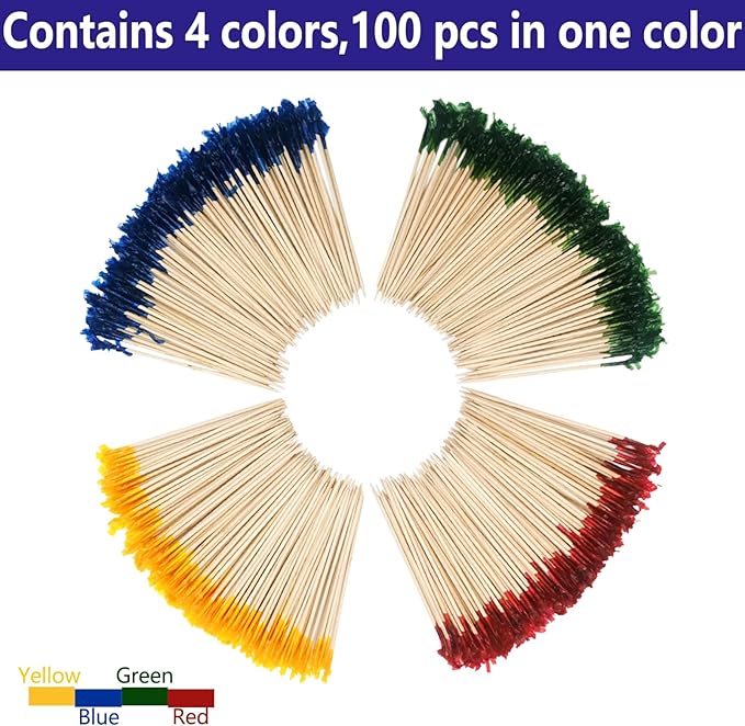 BLUE TOP Cocktail Picks&Umbrella Drink Straws Set-400pcs 4Inch Frill - Image 3
