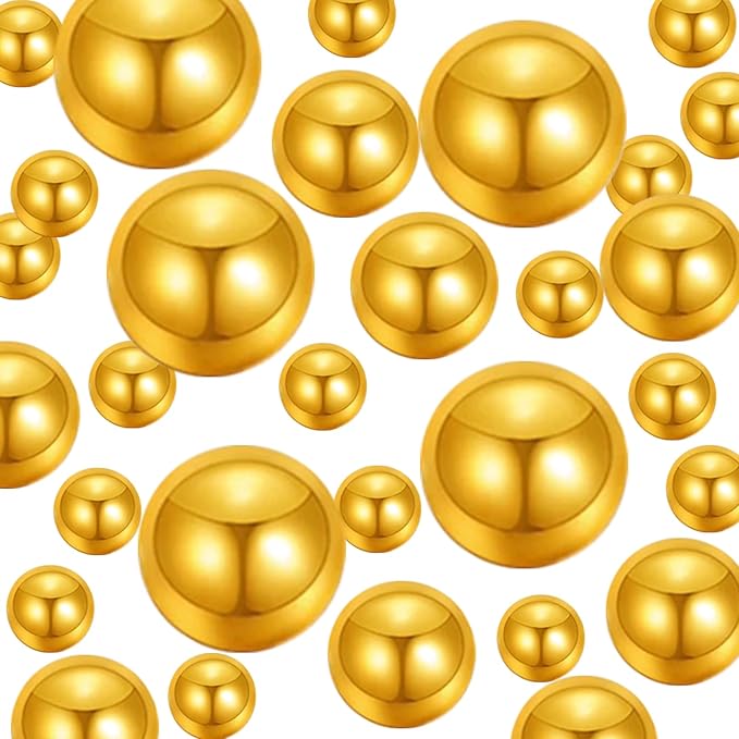 300Pcs Vase Filler BrightGold No Hole Faux Pearl Beads by ORIKASO