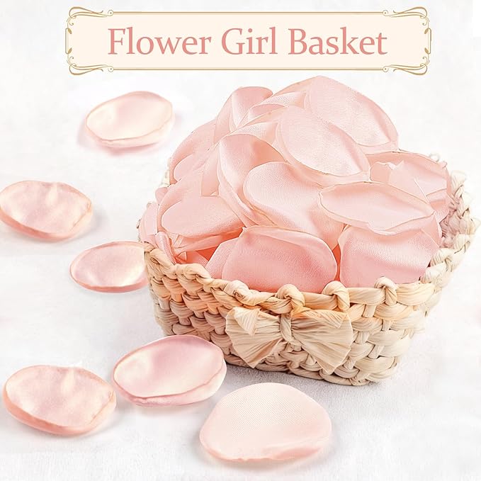 300pcs Blush Faux Silk Rose Petals - Image 3