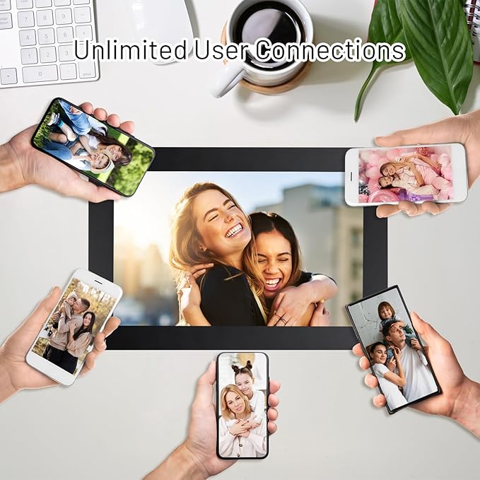 AEEZO 10.1 Inch WiFi Digital Picture Frame, IPS Touch Screen Smart Cloud Photo - Image 7