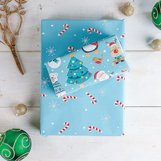 Current Christmas Critters Double-Sided Rolled Christmas Wrapping Paper - Image 7