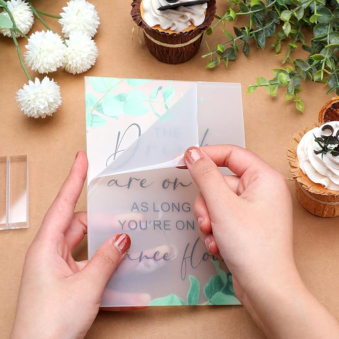 Weysat 6 Pcs Clear Acrylic Wedding Signs - Image 2