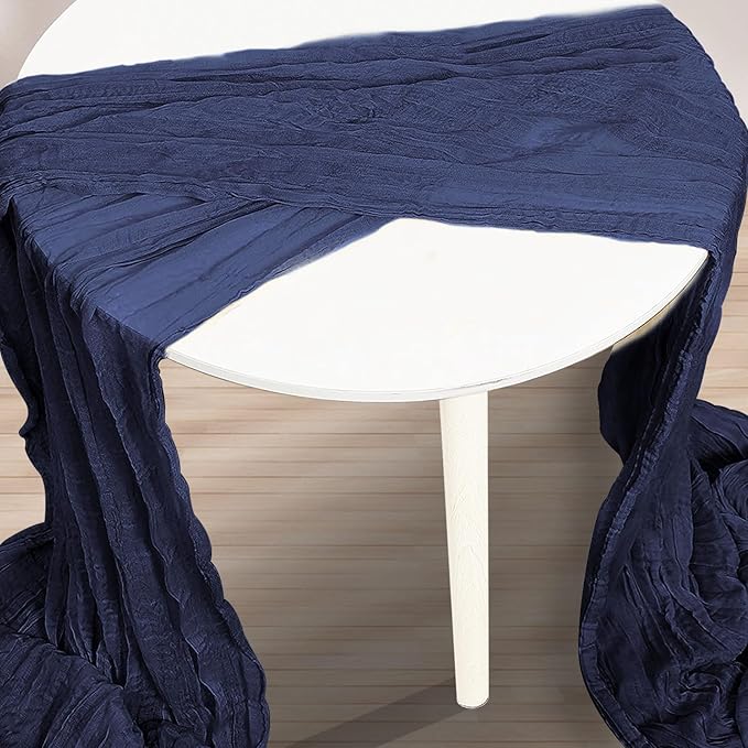 10 Pack Navy Blue Cheesecloth Table Runner 35x120 Inch 10Ft Rustic Gauze Cheese - Image 3