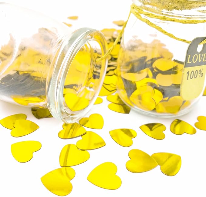 Heart Confetti Valentine's Day Table Confetti Metallic Foil - Image 7