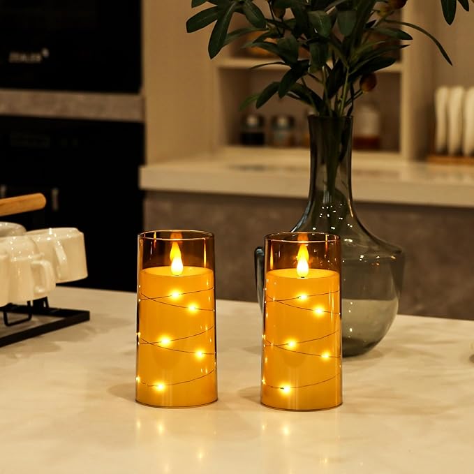 Aignis Flickering Flameless Candles Battery Operated Candles LED Candles - Image 3