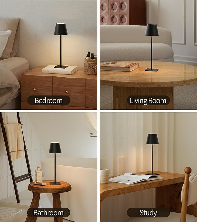 UME 3 Pack Cordless Table Lamp, Battery Operated Lamp - Image 7