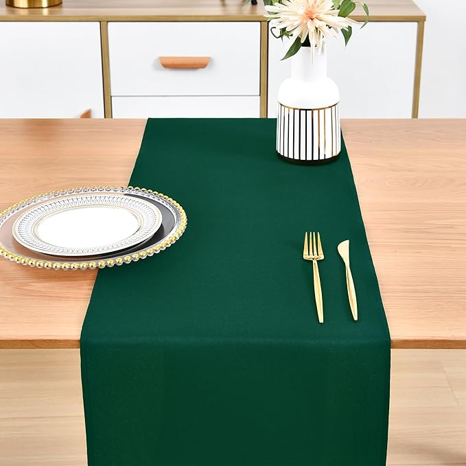 Farmhouse Green Table Runner Dining Table Runners 90 Inches Long Coffee Table - Image 7