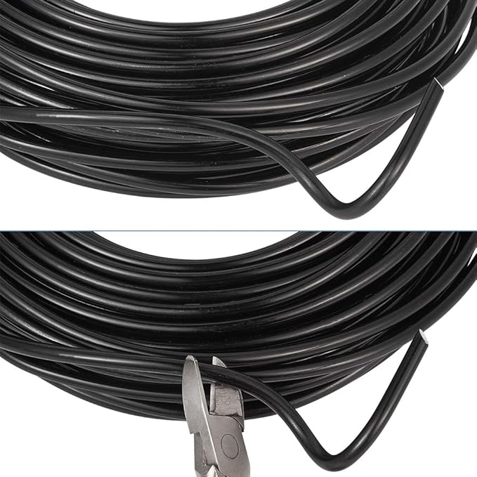 Fashewelry 65.6 Feet 3.5mm Aluminum Wire Black Bendable Metal Craft Wire - Image 3