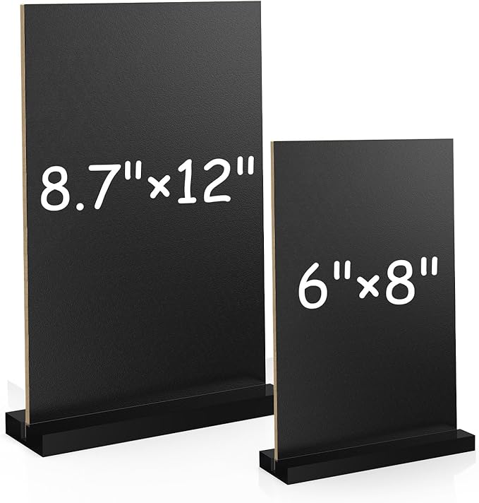 EHWINE Mini Chalkboard Easel Sign Set, 8 Pack 6x8 Inch Wooden Boards - Image 7