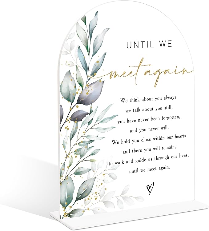 Acrylic Wedding Signs, Memorial Table Sign by Unknown