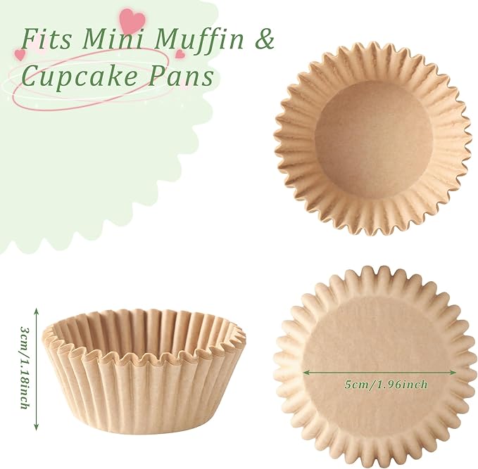 2 inch 1000-Count Mini Cupcake Liners Bright Colorful Muffin Baking Cups - Image 2