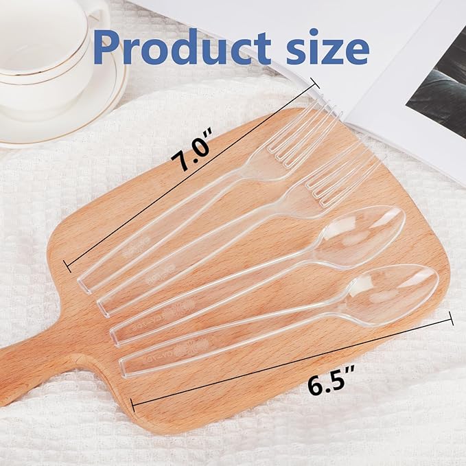 1000 Count Plastic Silverware Heavy Duty - Image 3