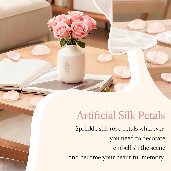 Faux Silk Flower Petals 300pcs Champagne- Versatile - Image 2