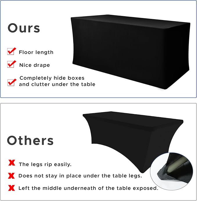 Nasitos Black Fitted Table Covers - Image 7