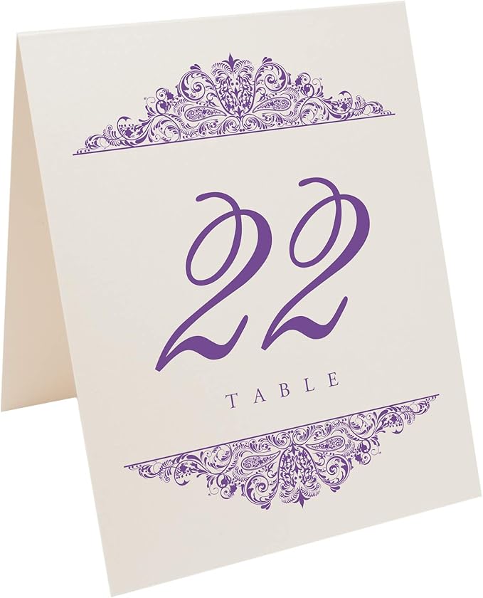 Paisley Wedding Table Numbers, Double Sided, Tent or Use in a Stand - Image 2