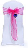 MDS Pack of 75 PCS Organza Chair Sashes Wider Dining Chair Bows Ribbon Tie Back by MDS