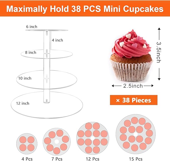 Cupcake Stand, 4 Tier Cupcake Stand - Image 3
