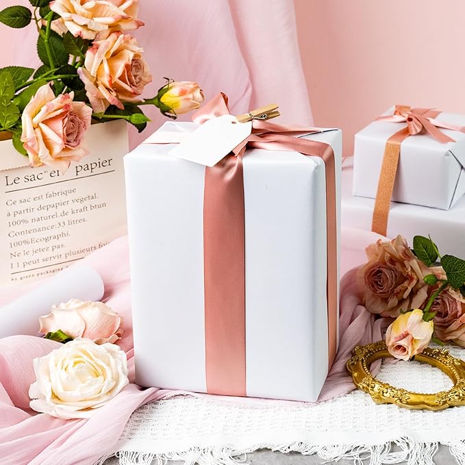 Garbendy Gift Wrapping Paper Roll-Solid Color Pearly-Lustre Paper, Valentine's - Image 3