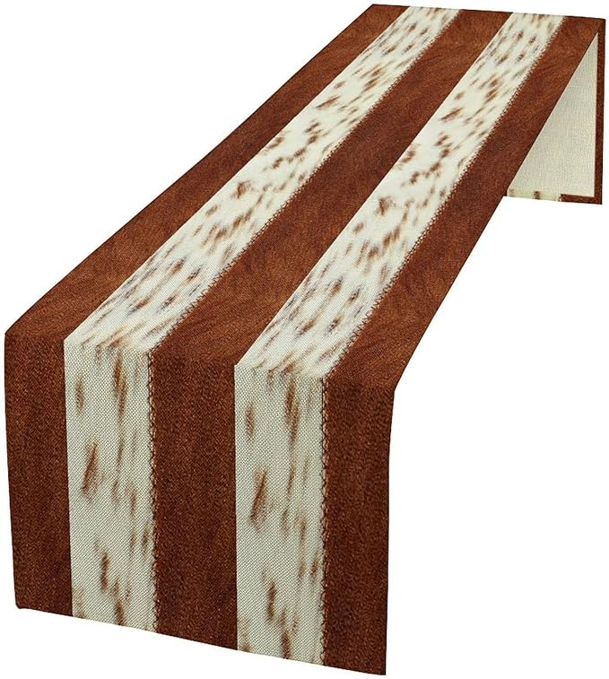 Cow Patchwork Print Table Runner, 13x70 Inch by ShiTingYu