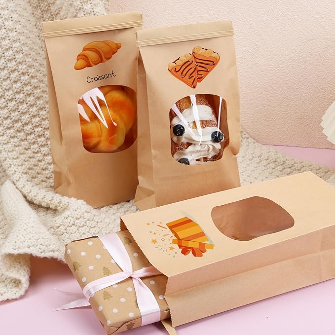 Moretoes 100pcs Medium Bakery Cookie Bags - Image 5