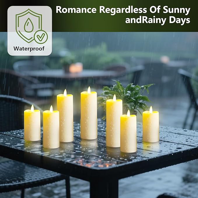 Plastic Waterproof Outdoor flameless Candles, LED Candles, - Image 2