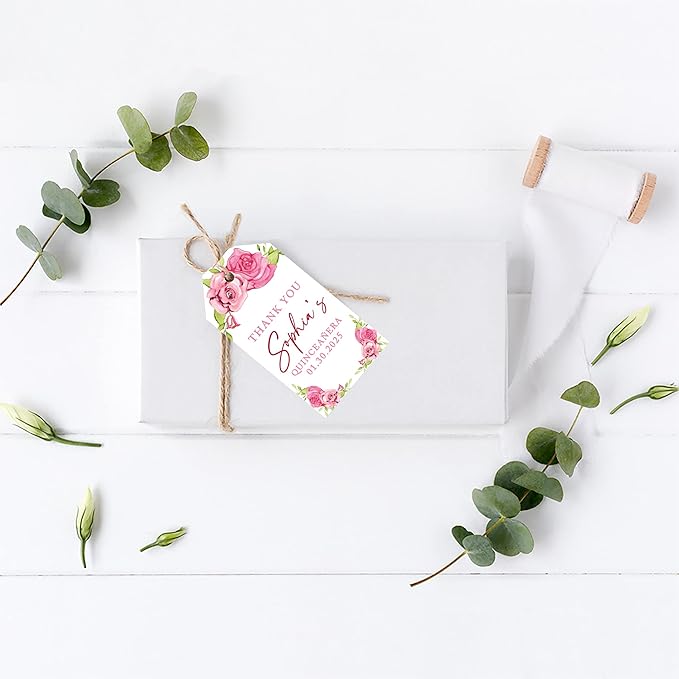 Andaz Press 40-Pack Personalized Quinceañera Favor Tags - Image 3