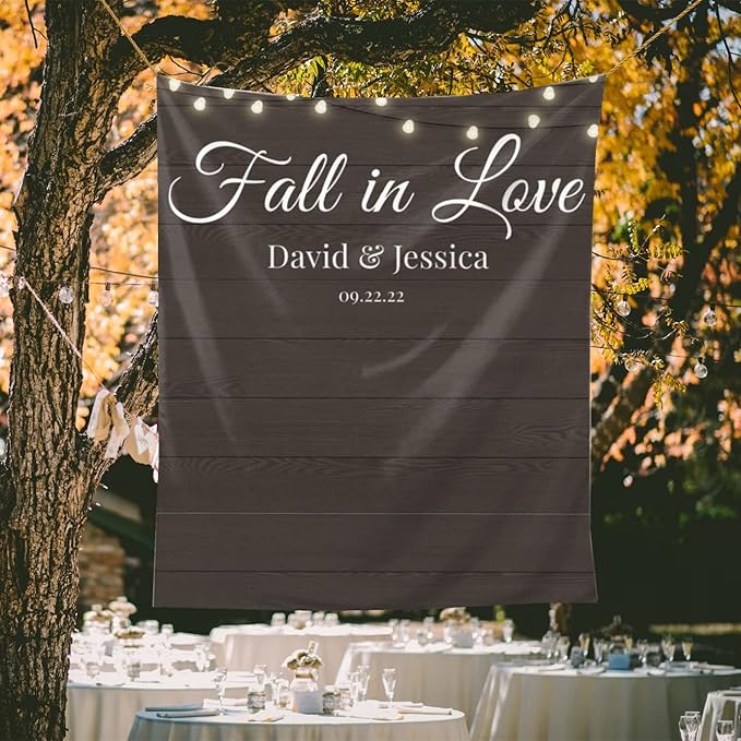 Wedding Backdrop for Reception, Custom Tapestry by DEVONDESIGN