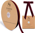 Burgundy Velvet Ribbon 3/8'' 25 Yards by SIMISIRIBBON