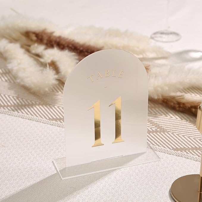 UNIQOOO Frosted Arch Wedding Table Numbers 1-20, Decoration, Anniversary - Image 6