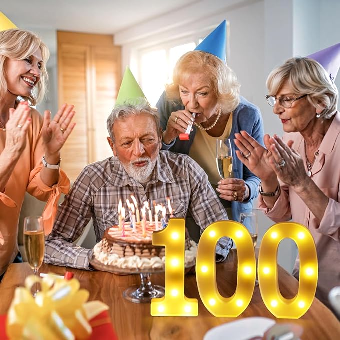 100th Birthday Decorations for Women Men, 100 Birthday Decorations for - Image 6
