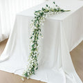 Mizii White Artificial Flower Garland 6FT Fake Wildflower Floral Garland by Mizii