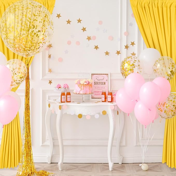 DWCN 10x8 FT Yellow Backdrop Curtains - Image 7