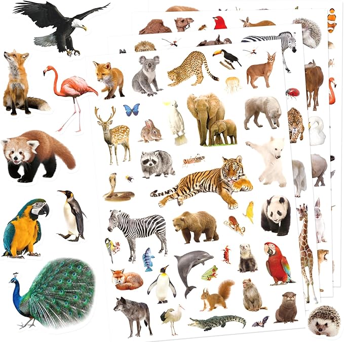 Wild Animals Stickers 750 Count Safari Jungle Animal Woodland Wildlife Zoo by Unknown