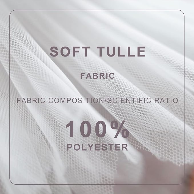 White Tulle Fabric Roll Spool Bolt Large Tulle Wedding Party Decoration - Image 4