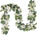 MAKHOT 2Pack White 6.6Ft Artificial Eucalyptus Garland by MAKHOT