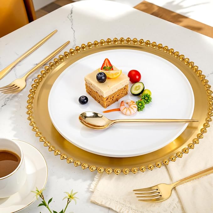 PULOTE 300PCS Gold Plastic Silverware Set Disposable - Image 6