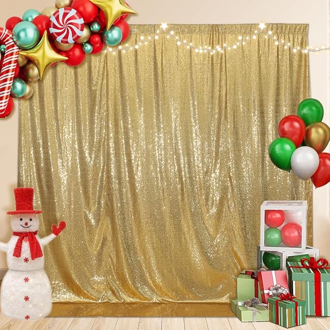 SquarePie Sequin Backdrop Curtain Less See Through Thick Glitter Background - Image 7