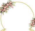 Asee'm 7.2FT Gold Wedding Arch Round Backdrop Stand Large Circle Metal Floral by Aseem