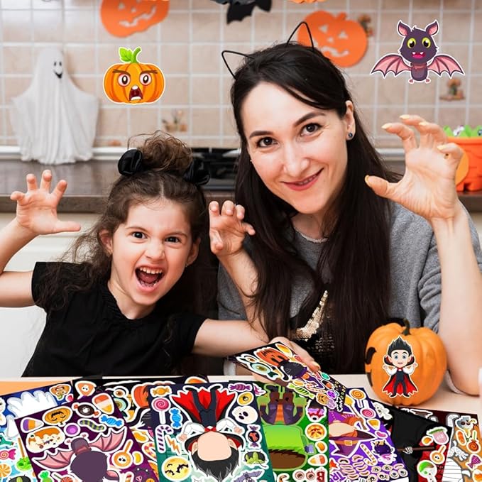 36 Sheets Halloween Stickers for Kids, Make Your Own Halloween Stickers - Image 3