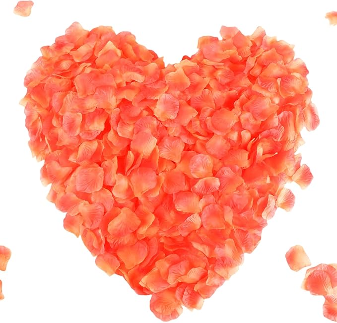 CODE FLORIST 1100 PCS Sunset Red Silk Flower Rose Petals by CODE+FLORIST