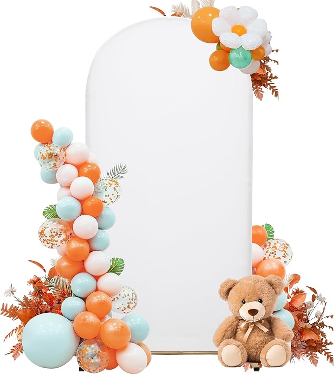 Wedding Arch Cover 6FT Arch Backdrop Cover Spandex Fitted Arch Cover by Unknown